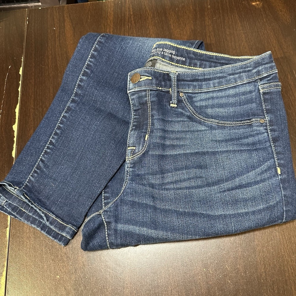 Mossimo Denim Mid Rise Jegging Womens Size 12 Blue Skinny Stretch Jeans